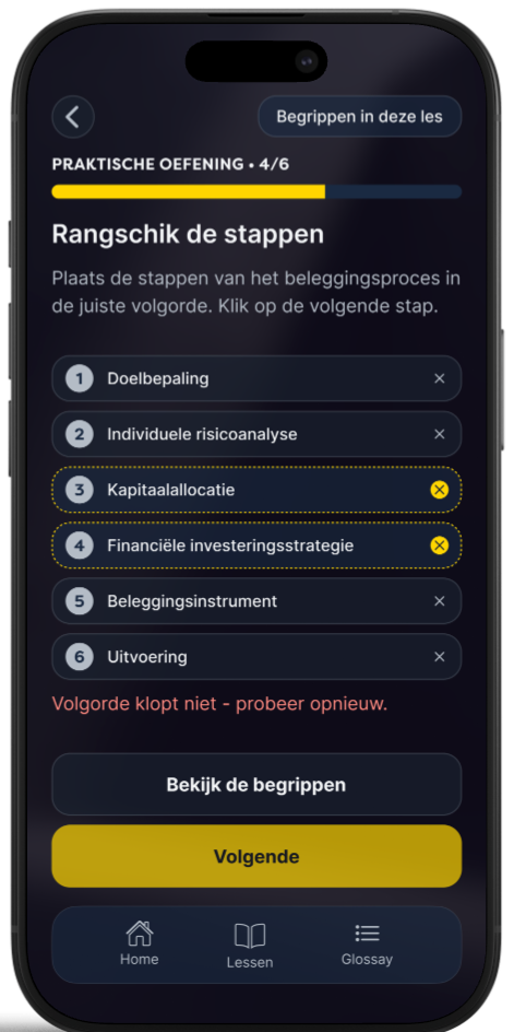 Wrong answer micro-interaction